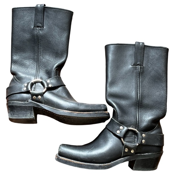 Black frye 12r harness boots womens size 7 - Picture 2 of 3